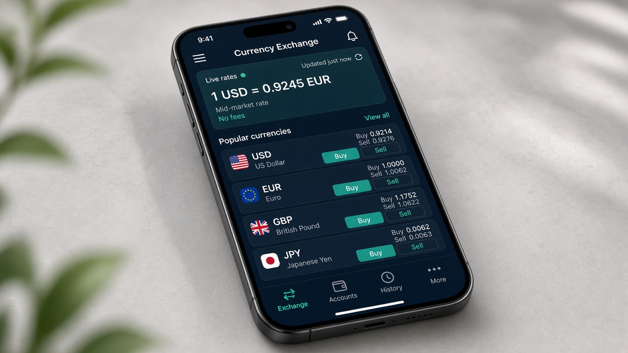 Zuke Exchange mobile app UI for iOS and Android